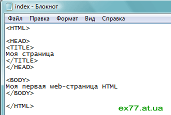 HTML страницы